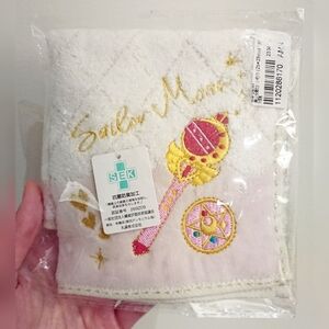 Sailor Moon - Embroidered Cotton Pastel Pink Face Towel